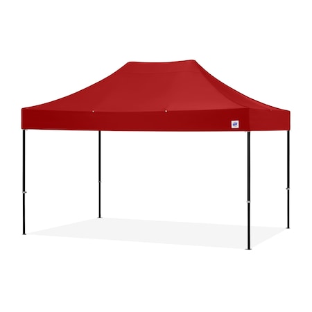 E-Z Up TAA Compliant Endeavor Shelter, 10' W x 15' L, Black Aluminum Frame, Red Vented Top END3ABK15VTKMCRD